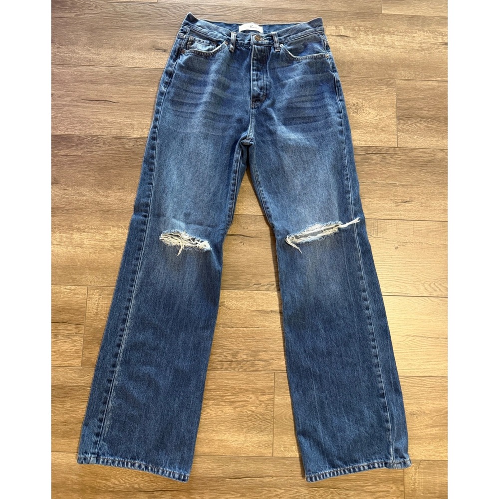 KanCan Womens Distressed Wide Leg High Rise Blue Jeans Size 9/28 KC7373DV3